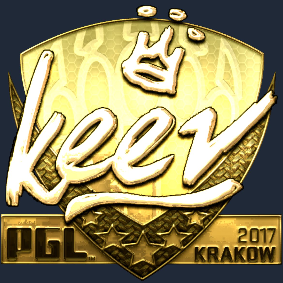 Sticker | keev (Gold) | Krakow 2017 Screenshot