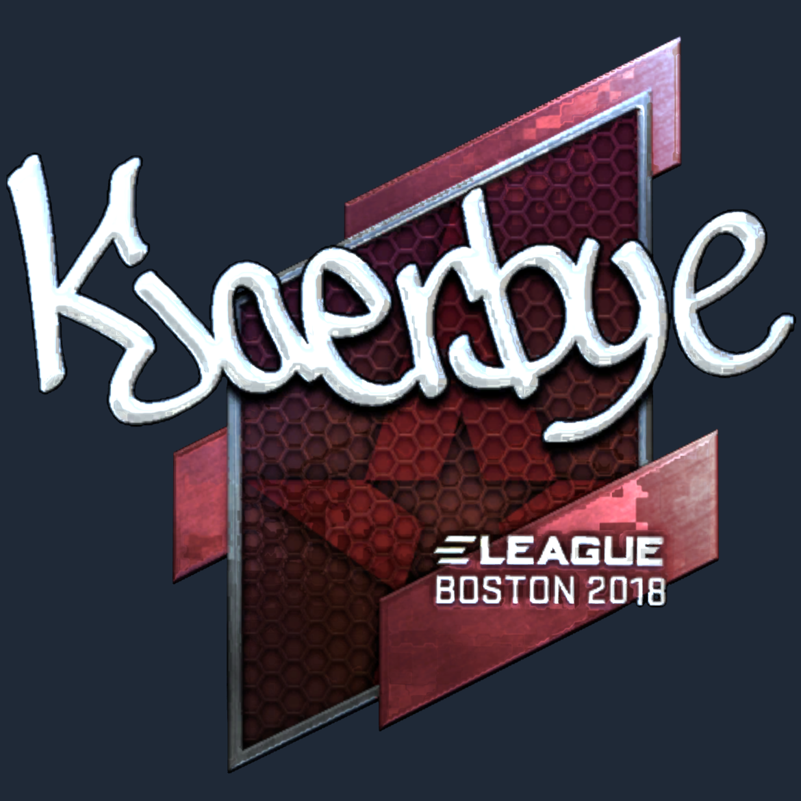 Sticker | Kjaerbye (Foil) | Boston 2018 Screenshot