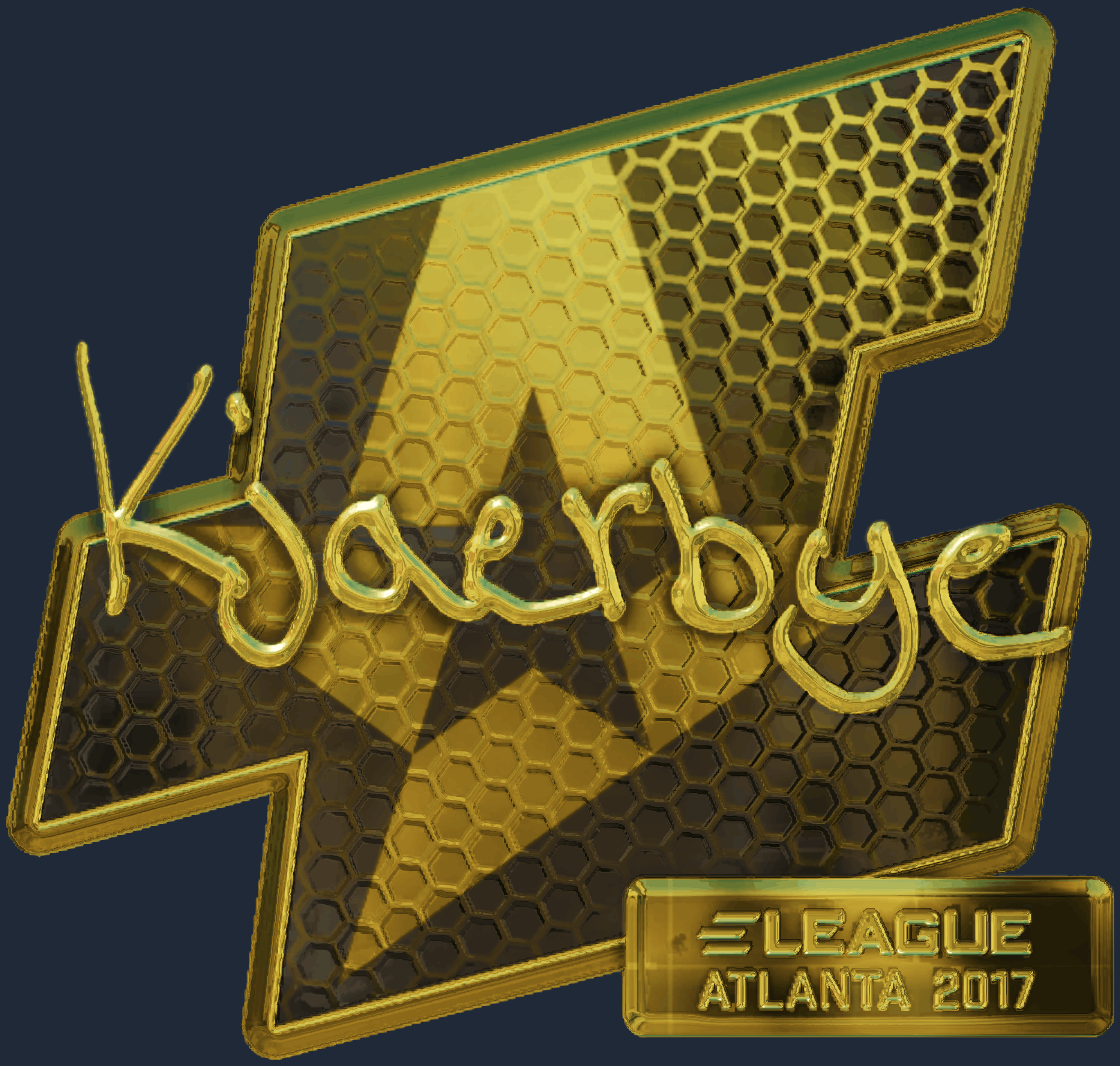 Sticker | Kjaerbye (Gold) | Atlanta 2017 Screenshot