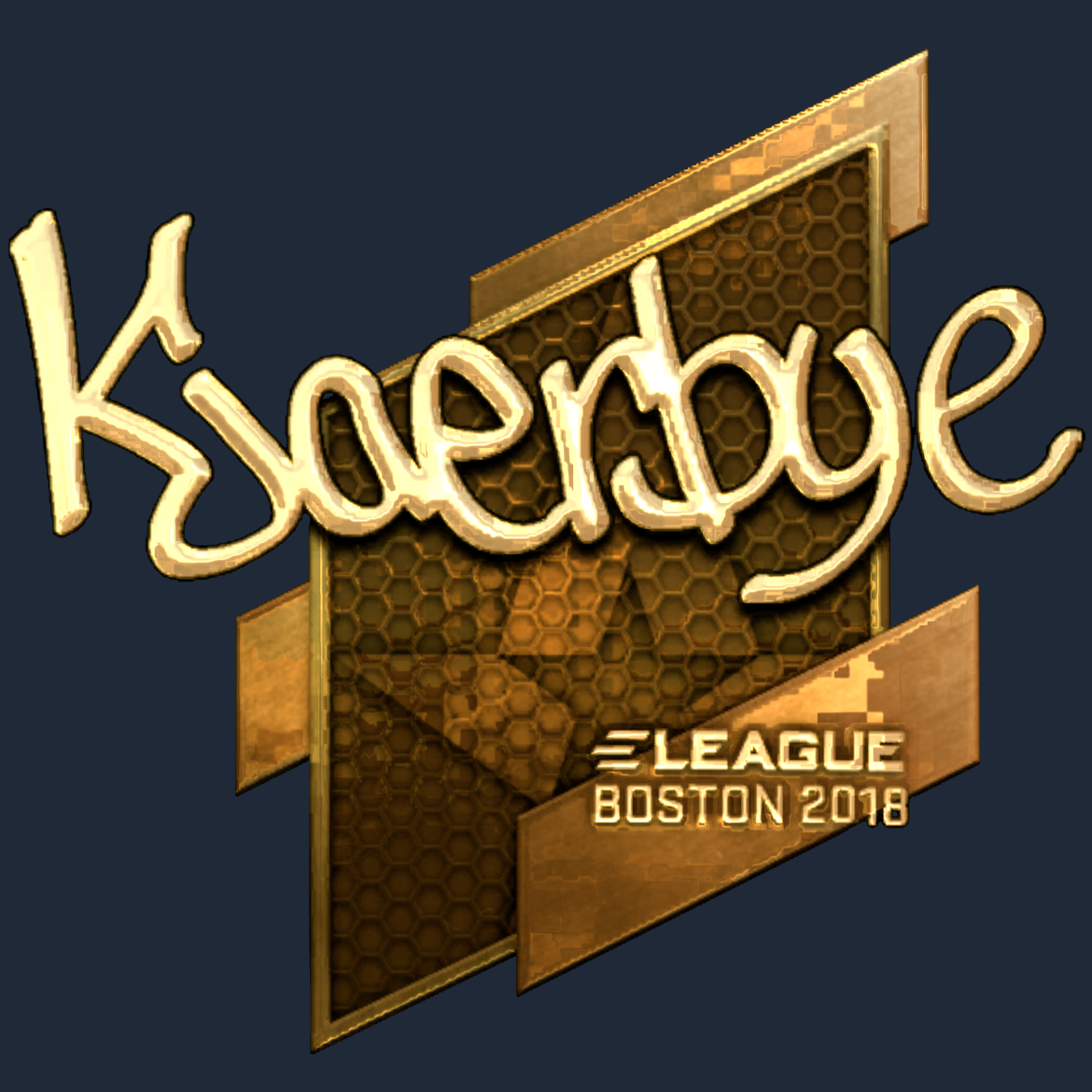 Sticker | Kjaerbye (Gold) | Boston 2018 Screenshot