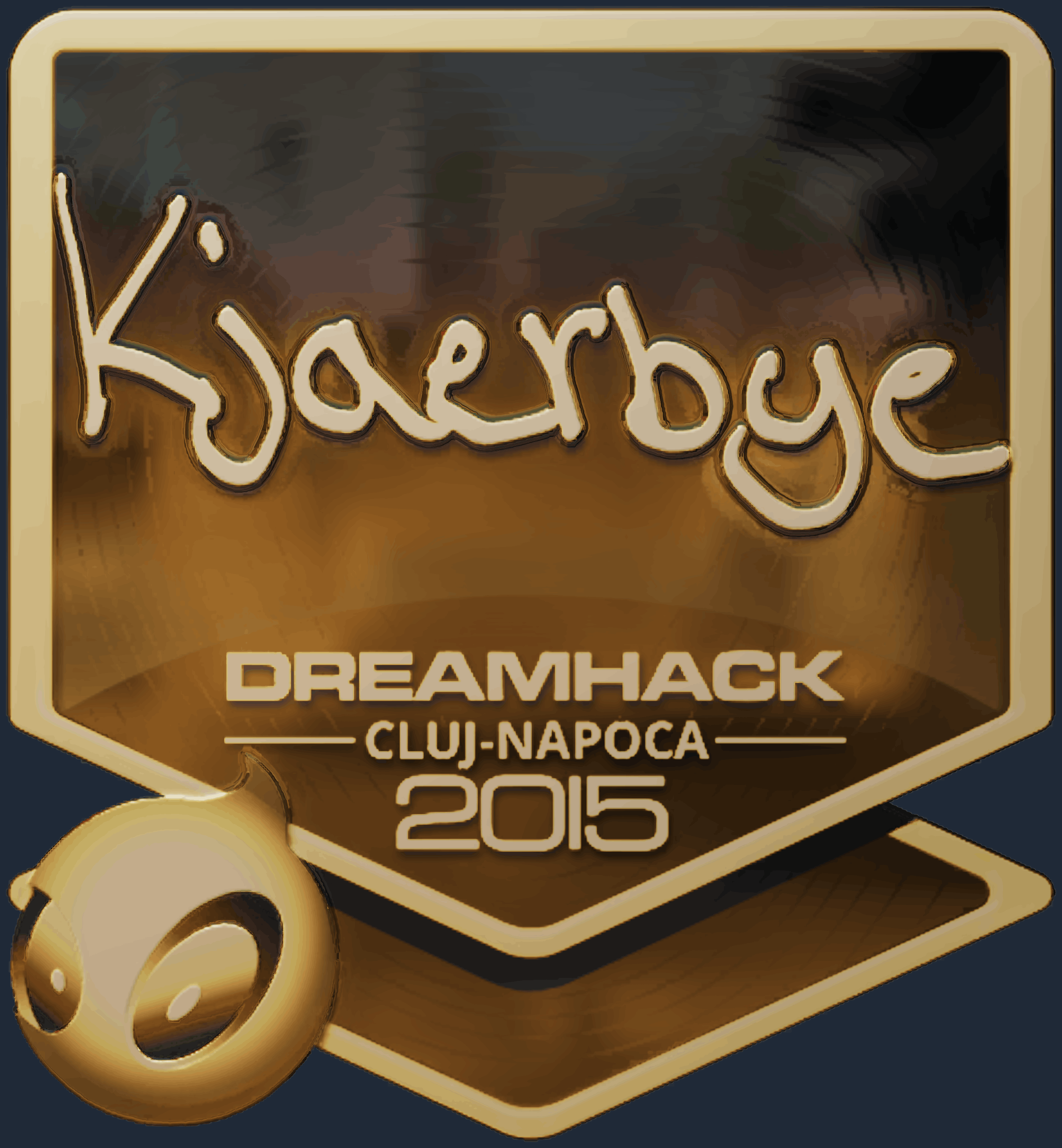 Sticker | Kjaerbye (Gold) | Cluj-Napoca 2015 Screenshot