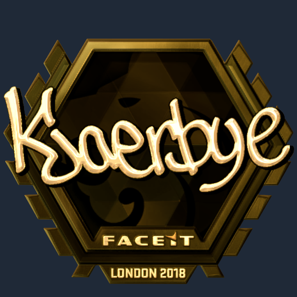 Sticker | Kjaerbye (Gold) | London 2018 Screenshot