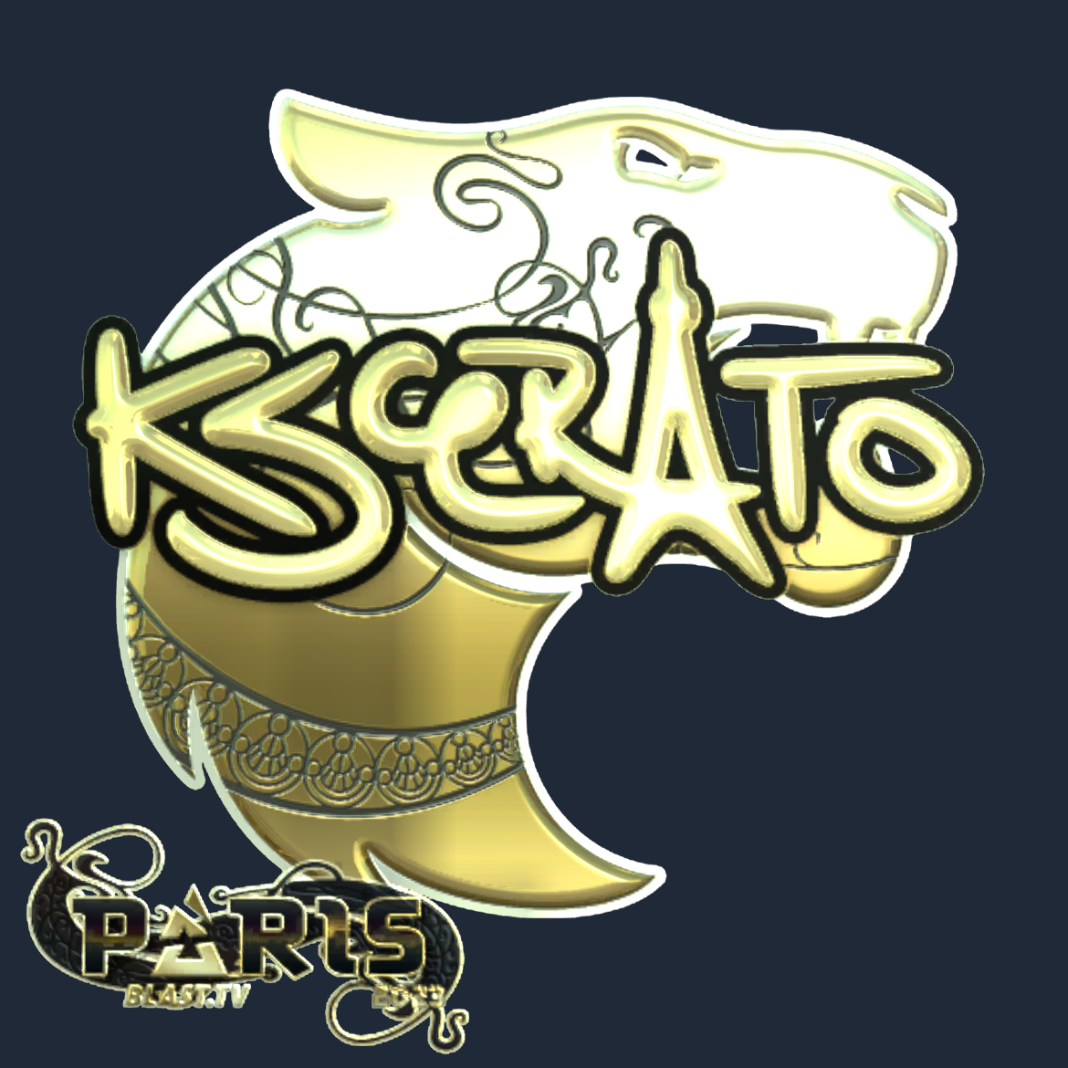 Sticker | KSCERATO (Gold) | Paris 2023 Screenshot