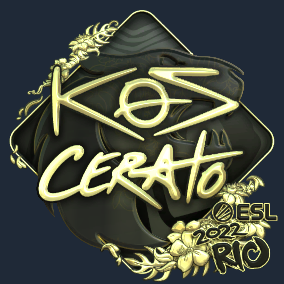 Sticker | KSCERATO (Gold) | Rio 2022 Screenshot