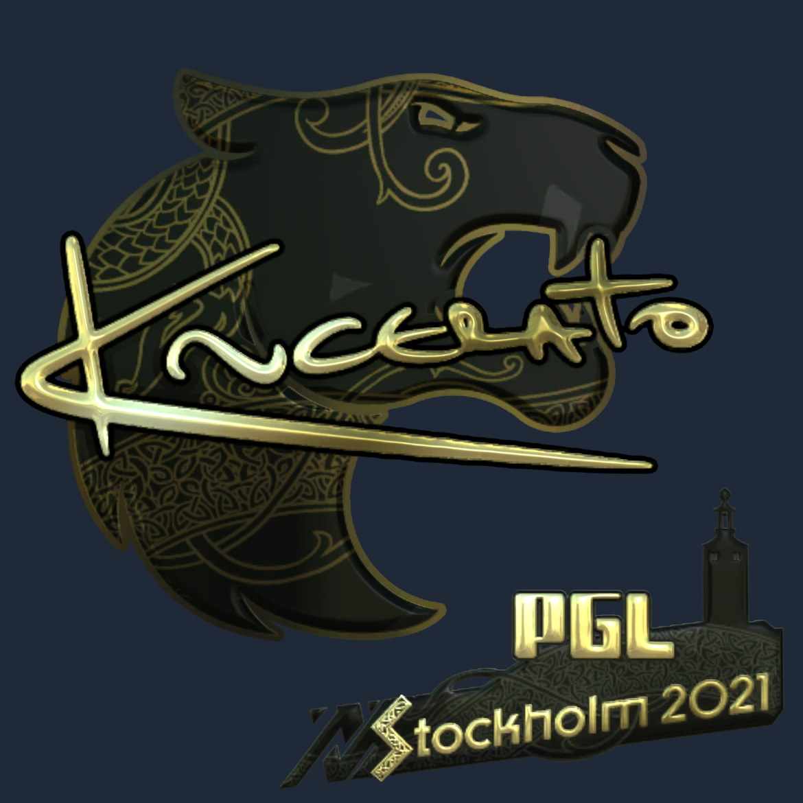 Sticker | KSCERATO (Gold) | Stockholm 2021 Screenshot