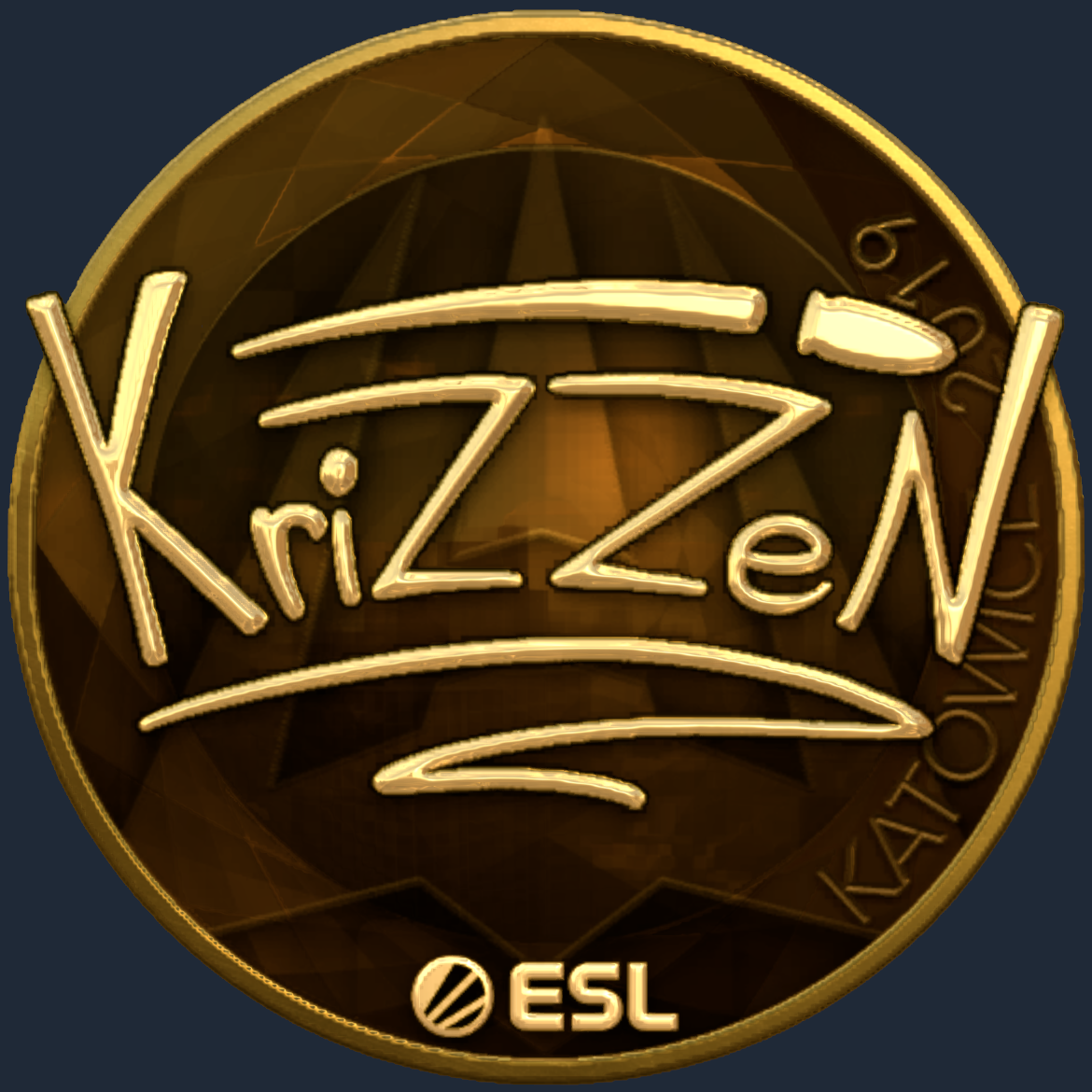 Sticker | KrizzeN (Gold) | Katowice 2019 Screenshot