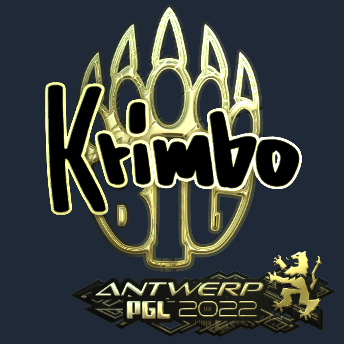Sticker | Krimbo (Gold) | Antwerp 2022 Screenshot
