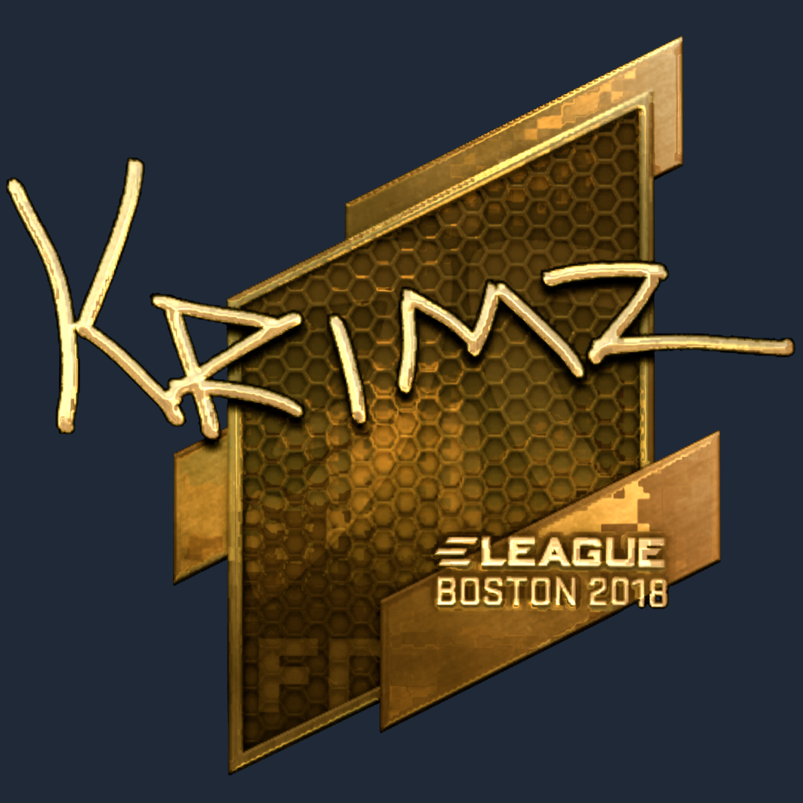 Sticker | KRIMZ (Gold) | Boston 2018 Screenshot