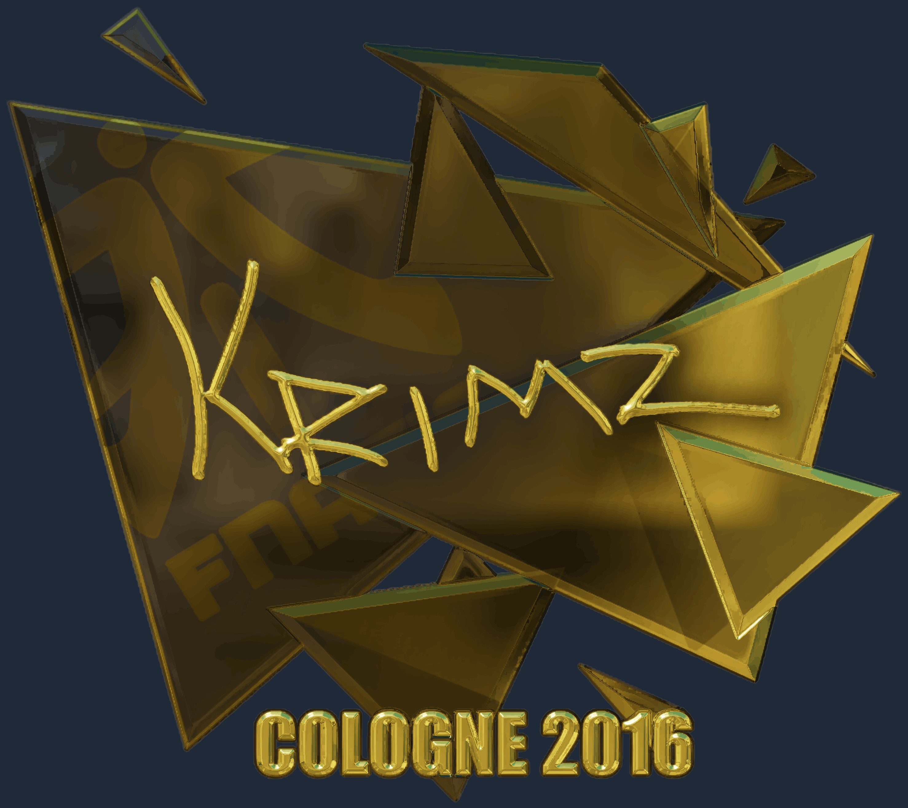 Sticker | KRIMZ (Gold) | Cologne 2016 Screenshot