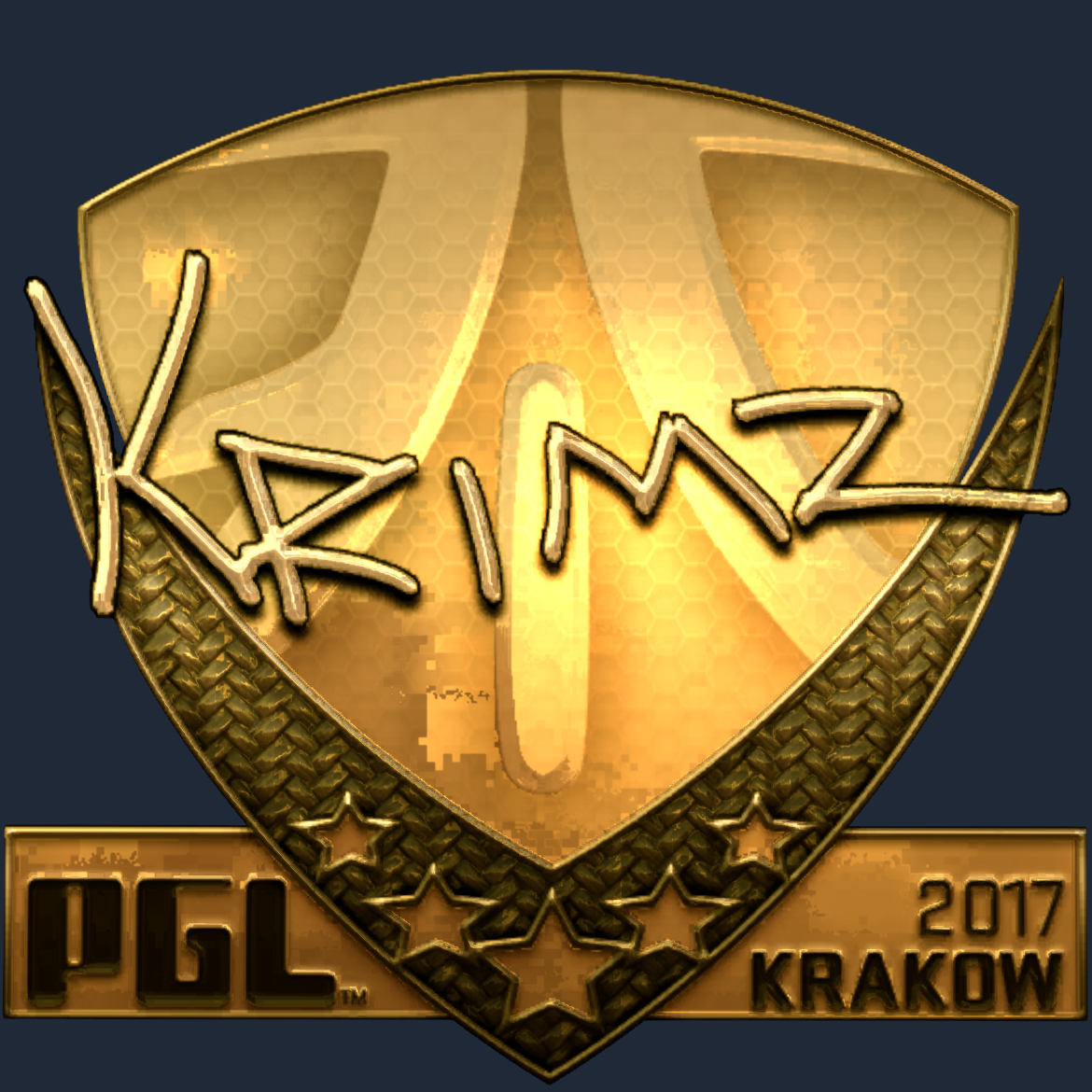 Sticker | KRIMZ (Gold) | Krakow 2017 Screenshot