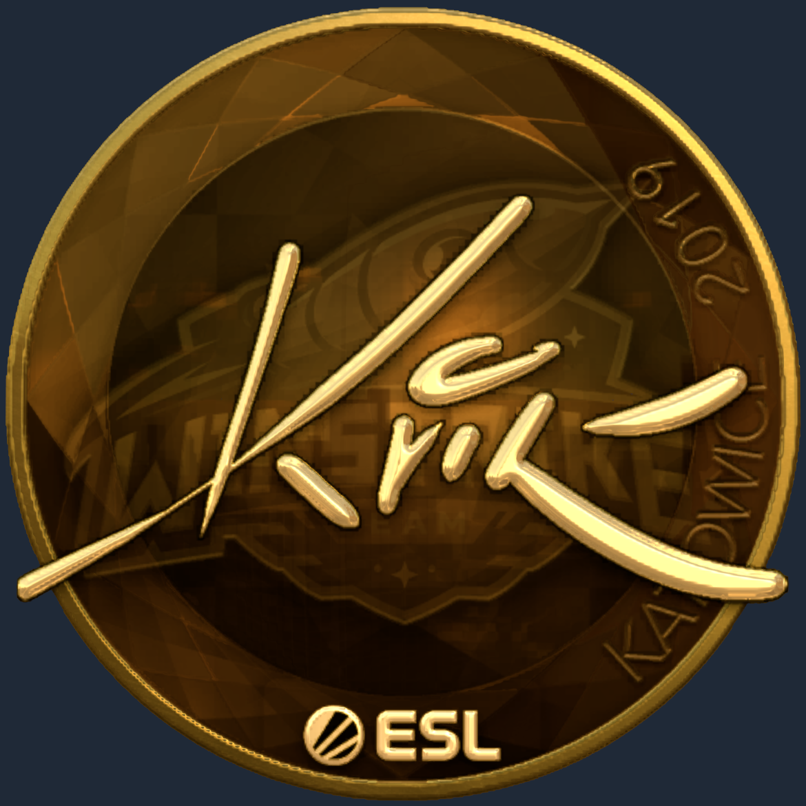 Sticker | Kvik (Gold) | Katowice 2019 Screenshot