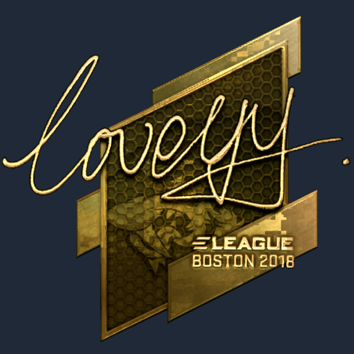 Sticker | LoveYY (Gold) | Boston 2018 Screenshot