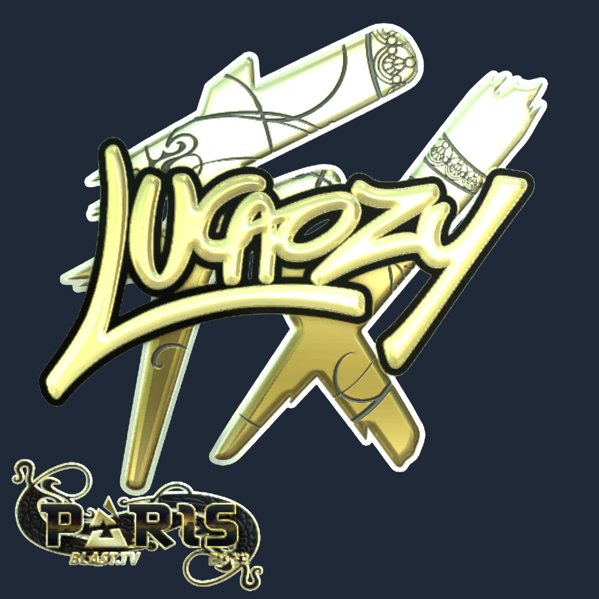 Sticker | Lucaozy (Gold) | Paris 2023 Screenshot