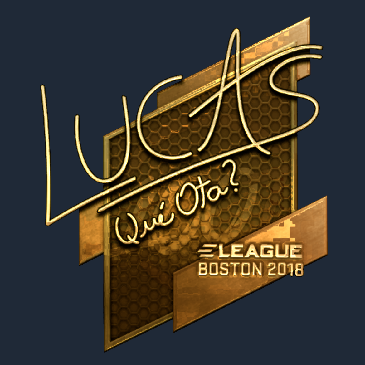 Sticker | LUCAS1 (Gold) | Boston 2018 Screenshot