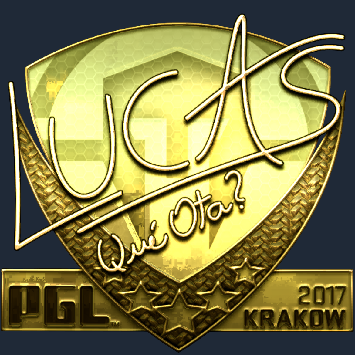Sticker | LUCAS1 (Gold) | Krakow 2017 Screenshot