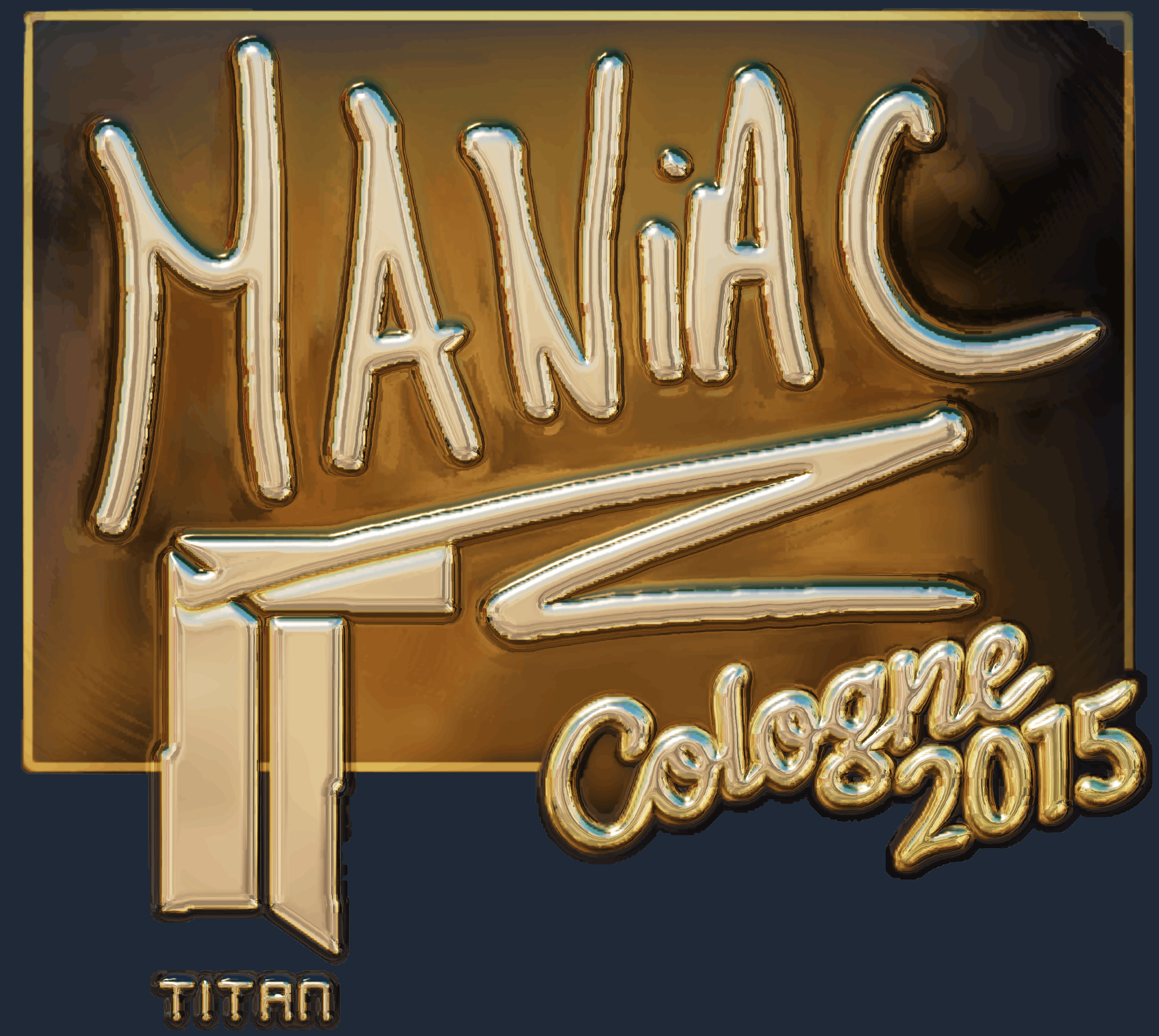Sticker | Maniac (Gold) | Cologne 2015 Screenshot