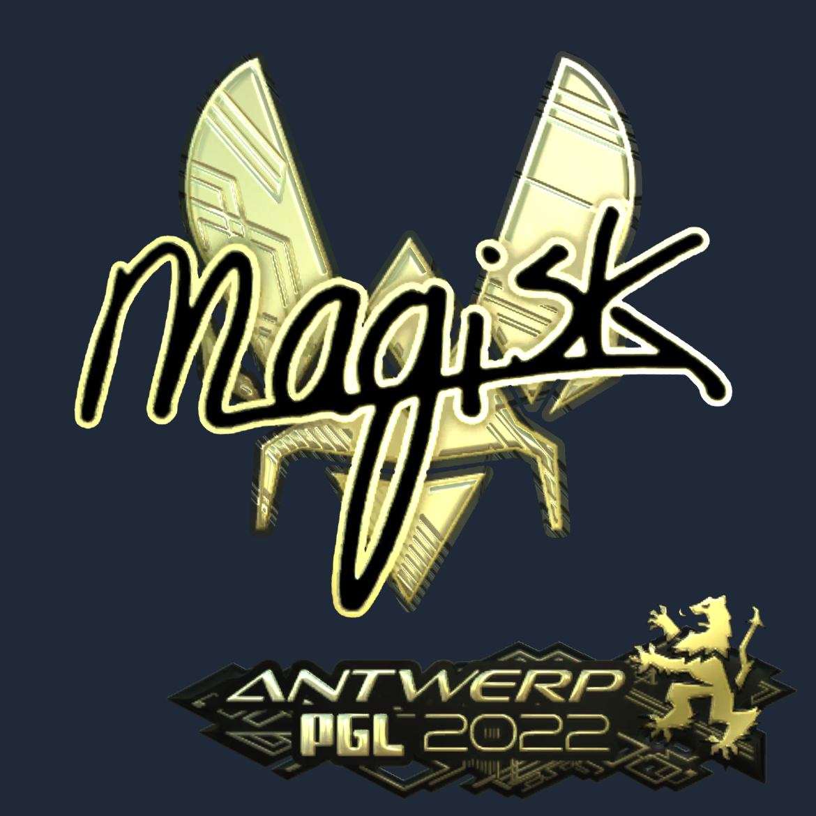Sticker | Magisk (Gold) | Antwerp 2022 Screenshot