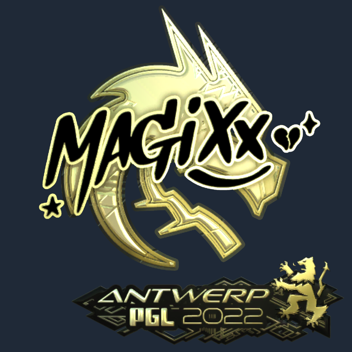 Sticker | magixx (Gold) | Antwerp 2022 Screenshot