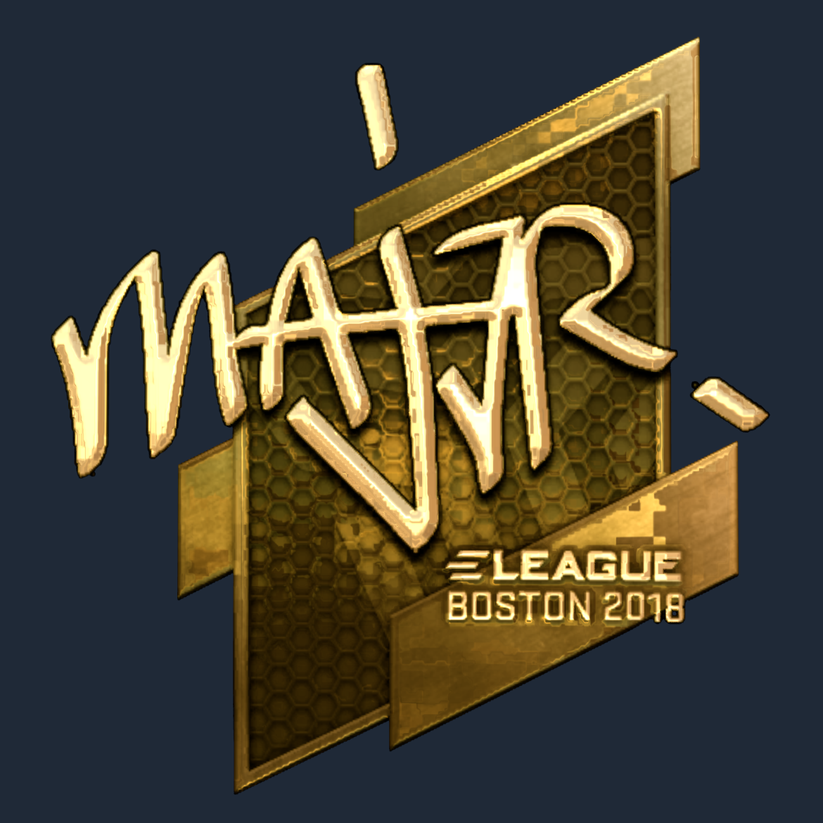 Sticker | MAJ3R (Gold) | Boston 2018 Screenshot