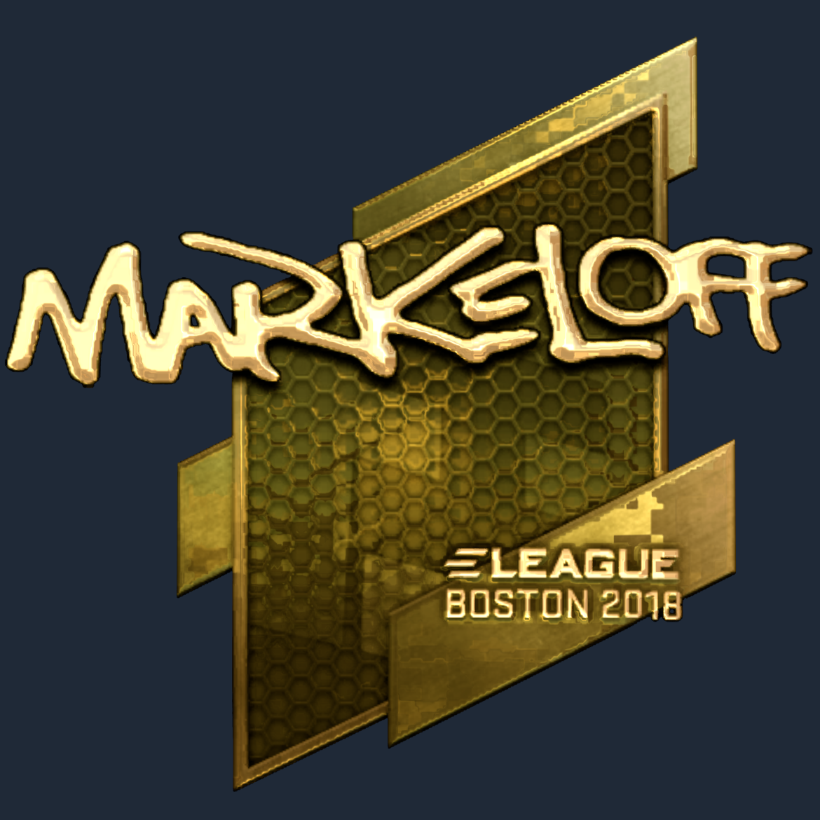 Sticker | markeloff (Gold) | Boston 2018 Screenshot