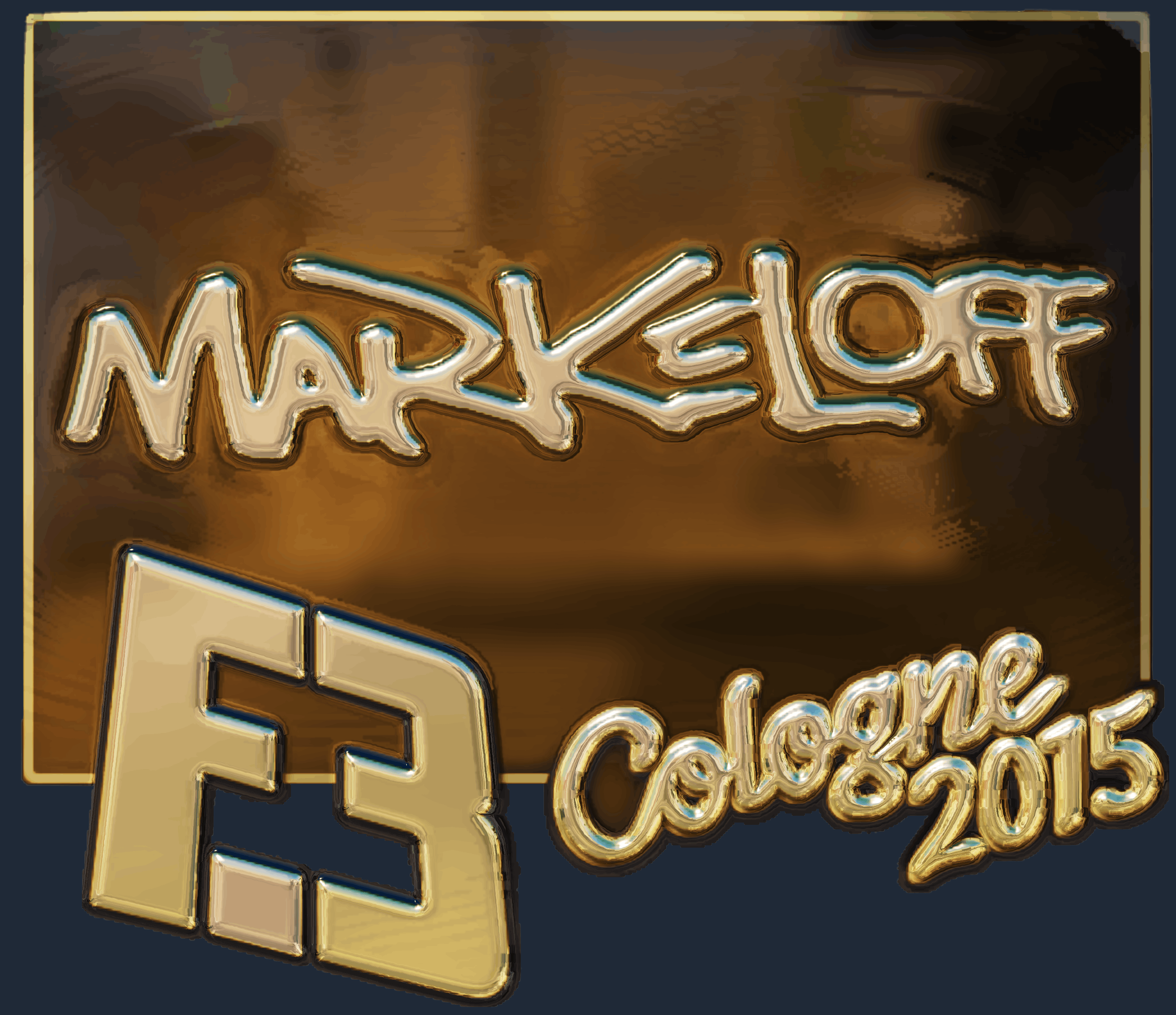 Sticker | markeloff (Gold) | Cologne 2015 Screenshot