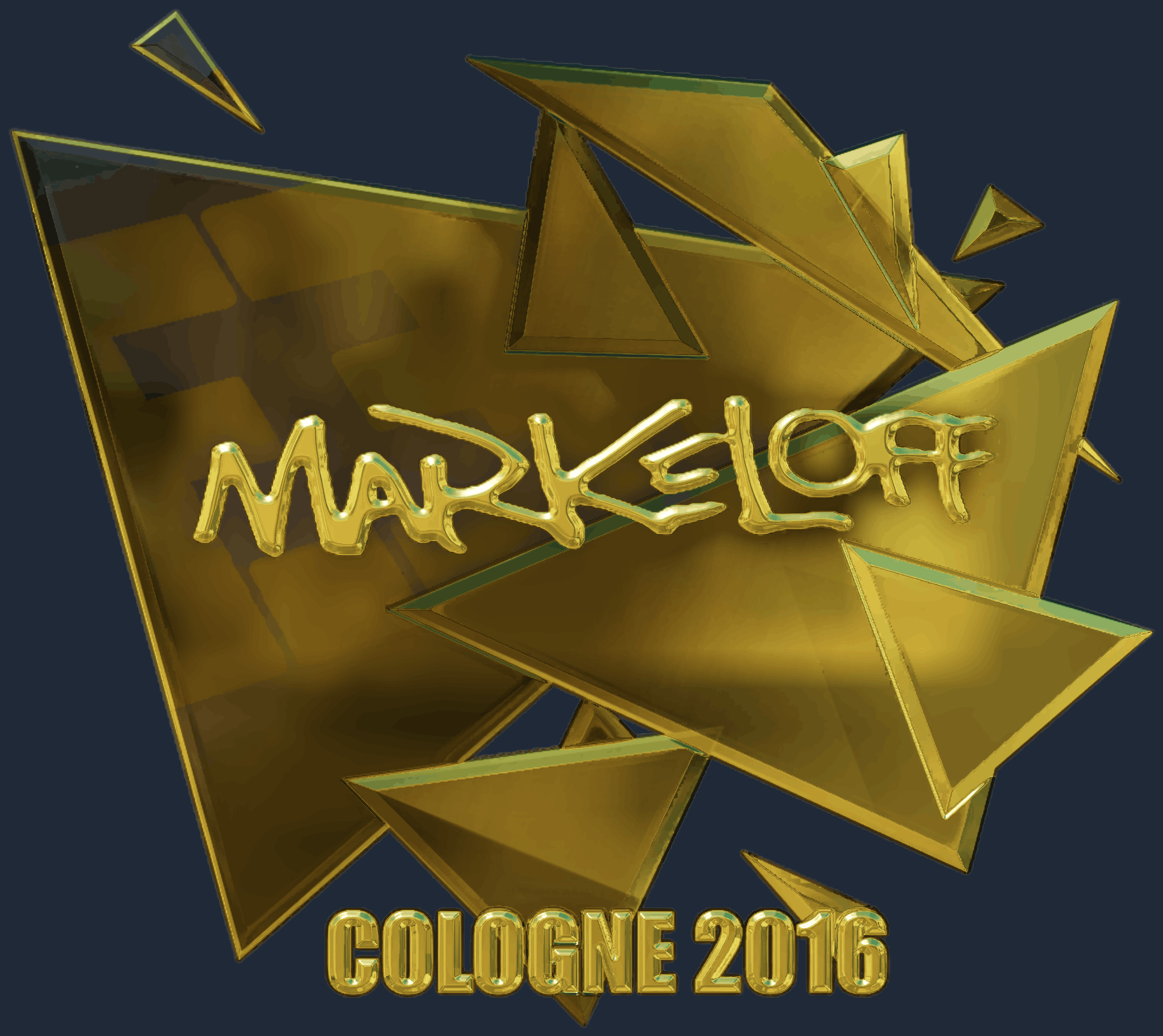 Sticker | markeloff (Gold) | Cologne 2016 Screenshot