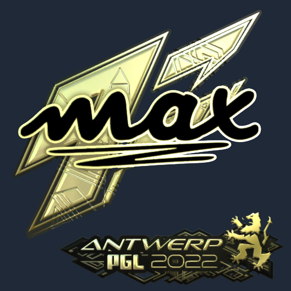 Sticker | max (Gold) | Antwerp 2022 Screenshot