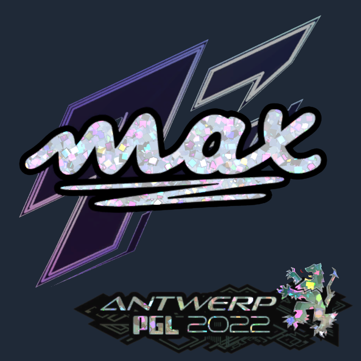 Sticker | max (Glitter) | Antwerp 2022 Screenshot