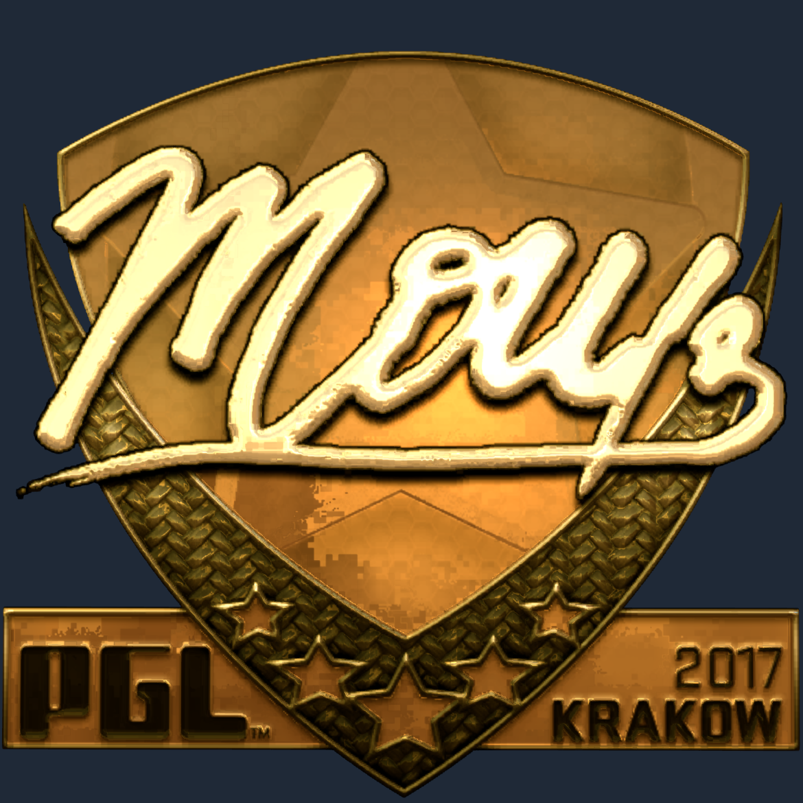 Sticker | mou (Gold) | Krakow 2017 Screenshot