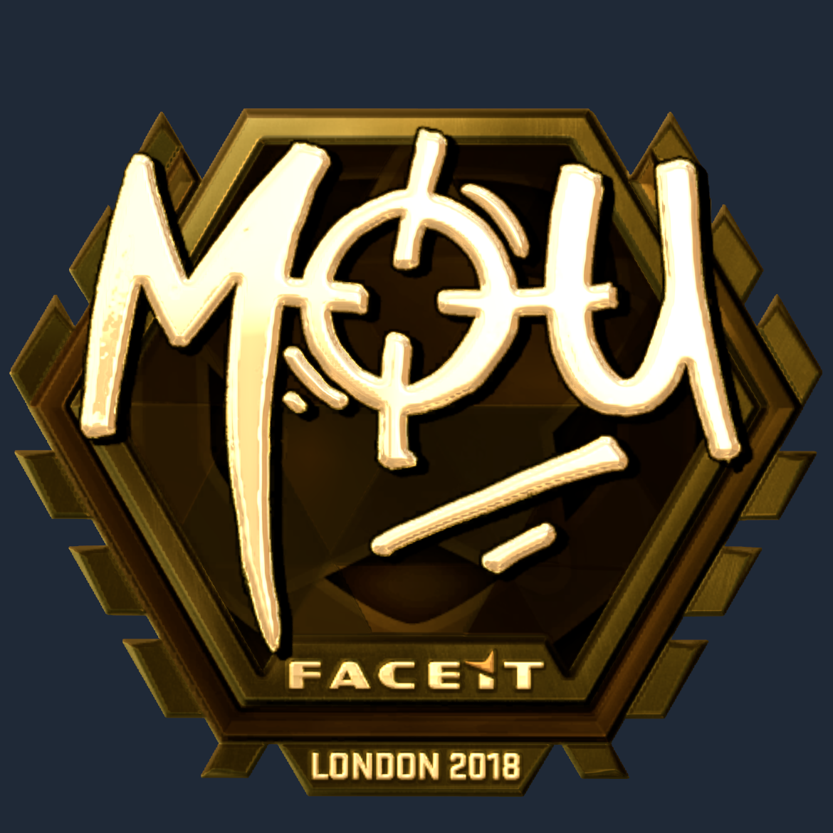 Sticker | mou (Gold) | London 2018 Screenshot