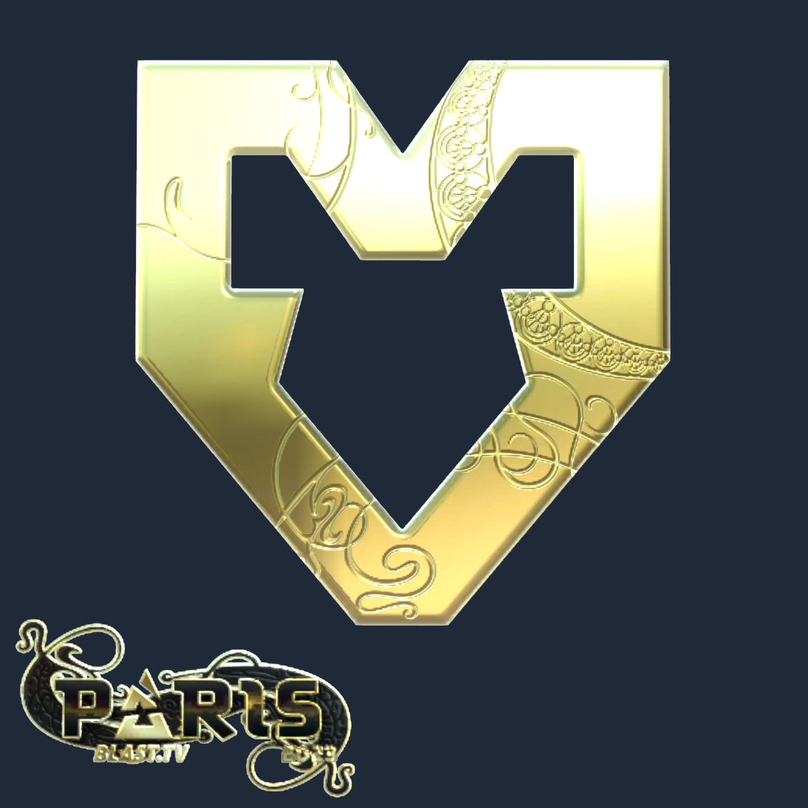 Sticker | MOUZ (Gold) | Paris 2023 Screenshot