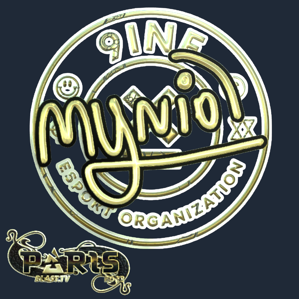 Sticker | mynio (Gold) | Paris 2023 Screenshot