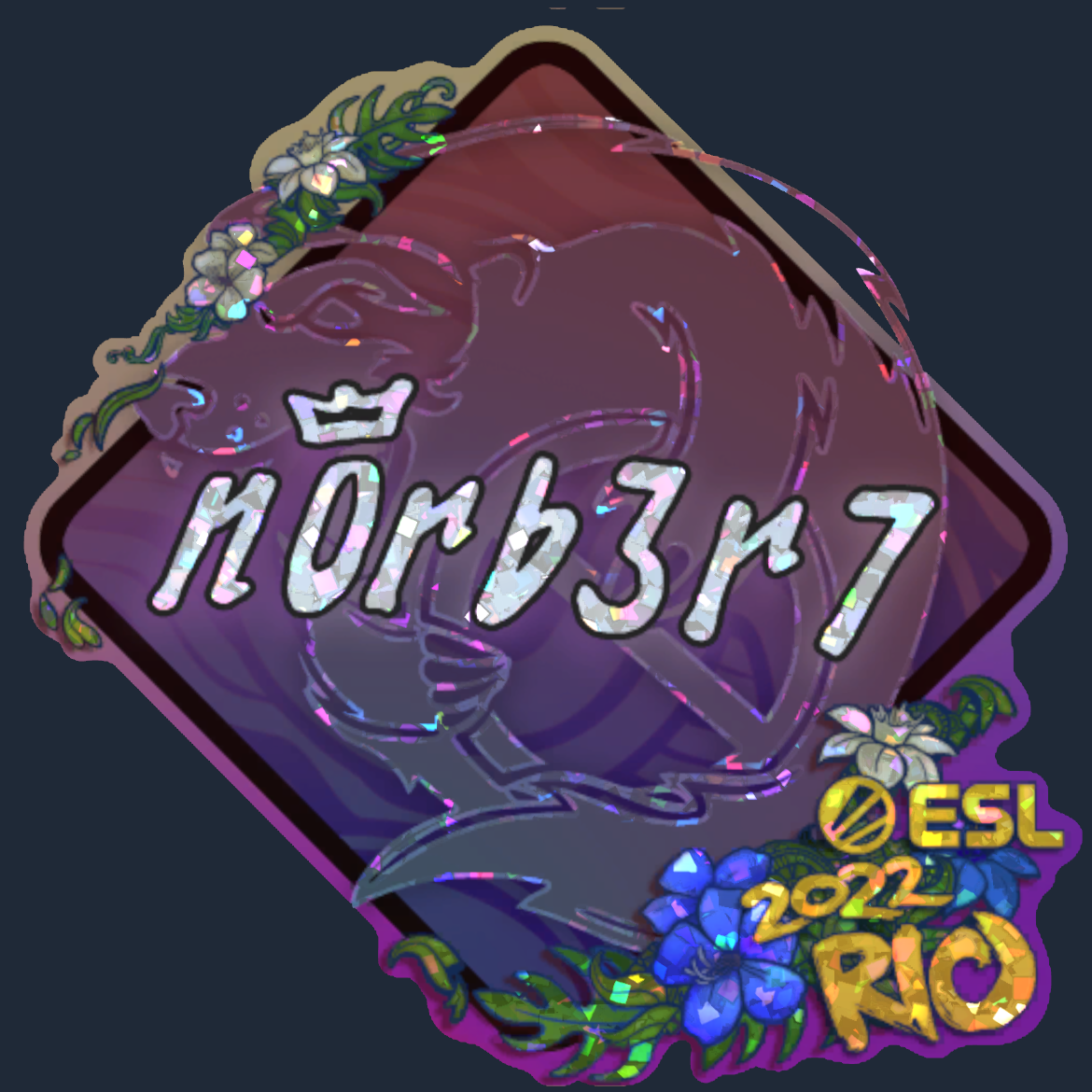 Sticker | n0rb3r7 (Glitter) | Rio 2022 Screenshot