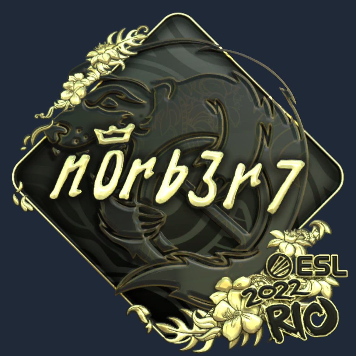 Sticker | n0rb3r7 (Gold) | Rio 2022 Screenshot