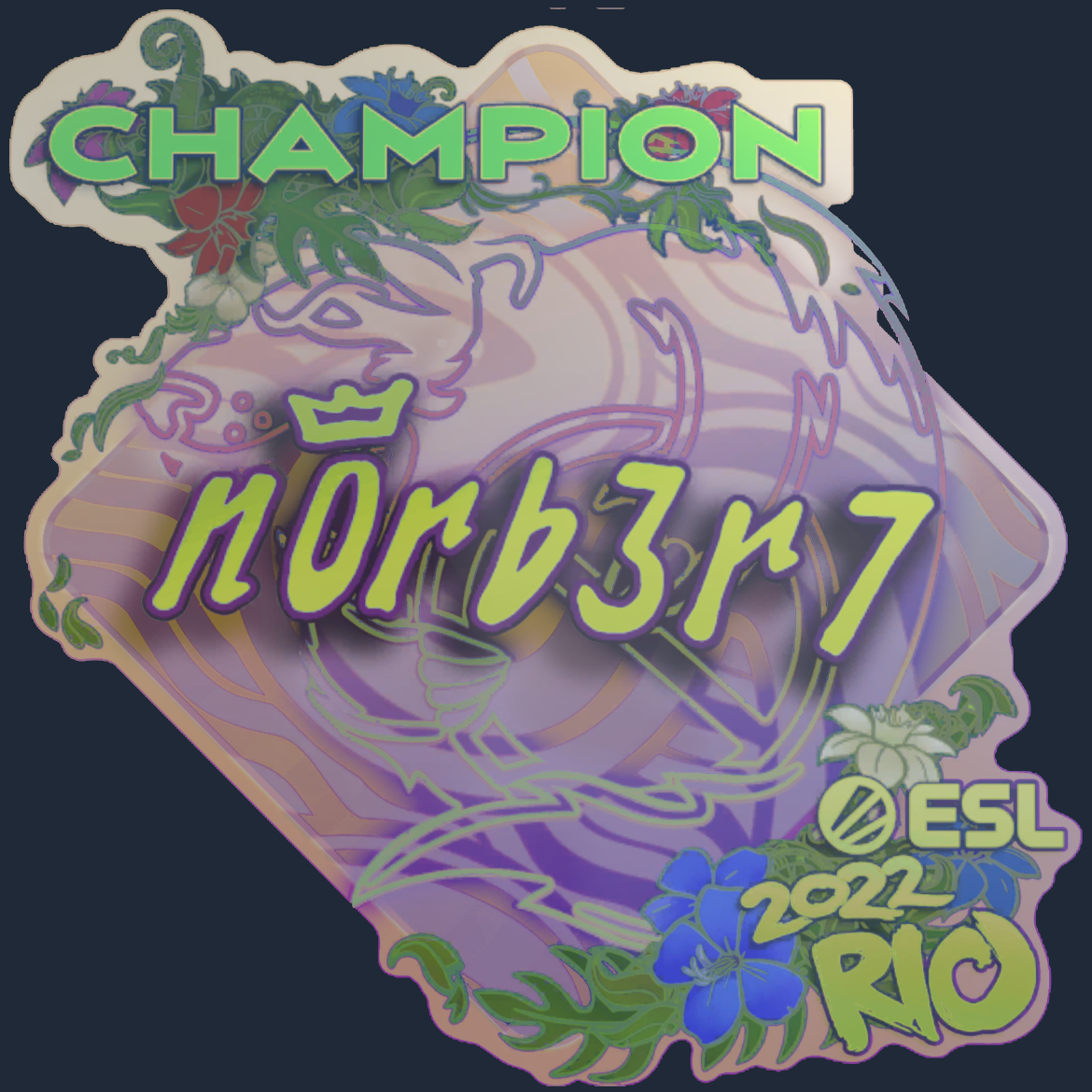 Sticker | n0rb3r7 (Holo, Champion) | Rio 2022 Screenshot