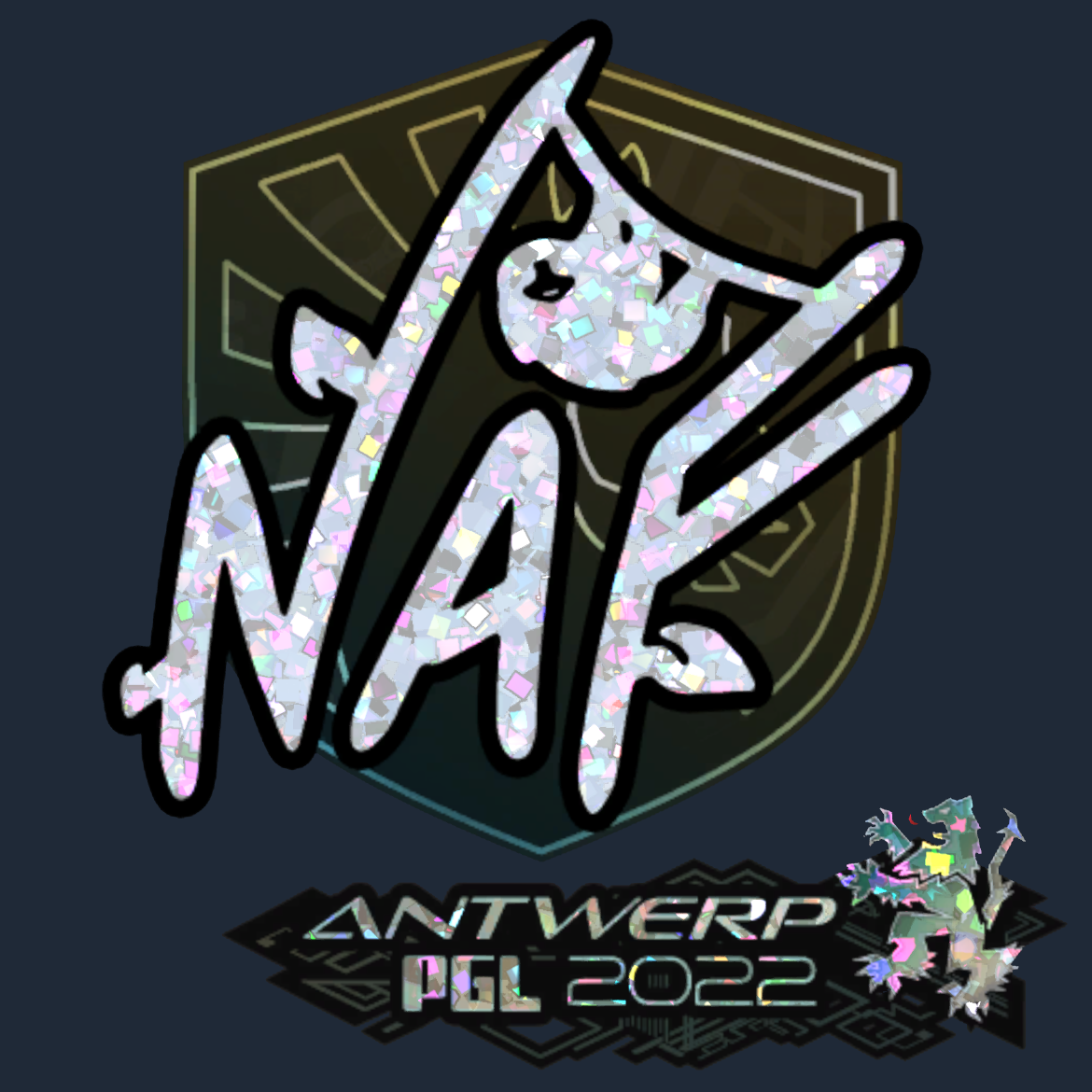 Sticker | NAF (Glitter) | Antwerp 2022 Screenshot