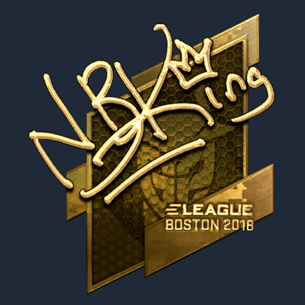 Sticker | NBK- (Gold) | Boston 2018 Screenshot