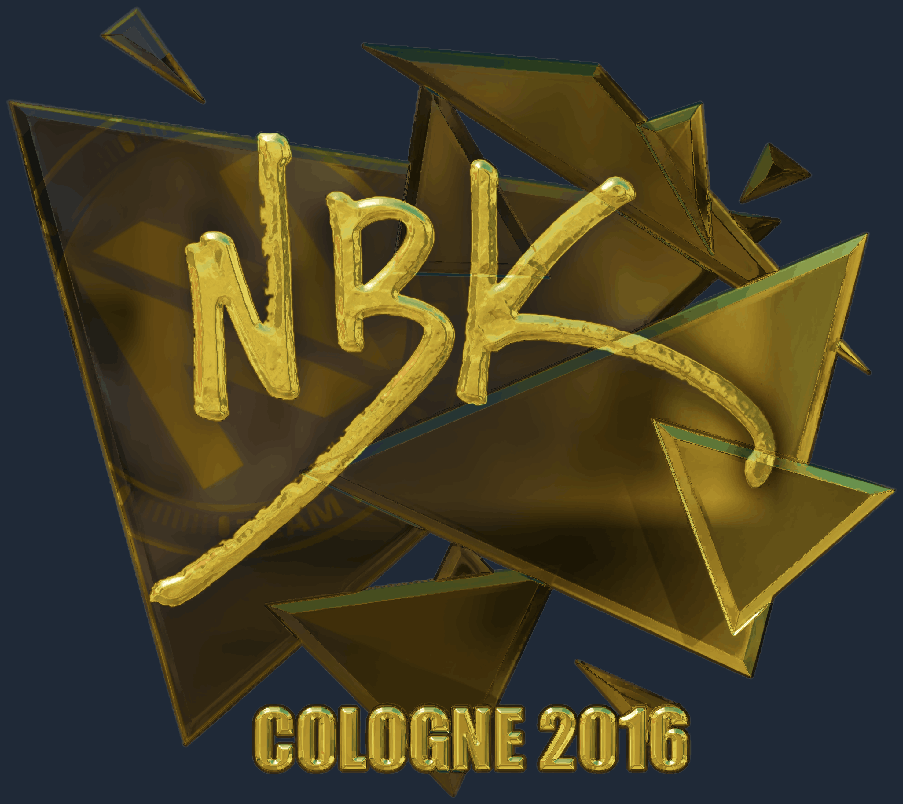 Sticker | NBK- (Gold) | Cologne 2016 Screenshot