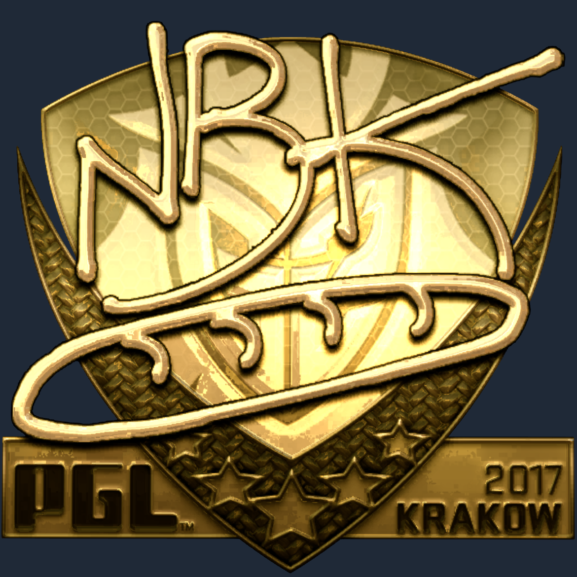 Sticker | NBK- (Gold) | Krakow 2017 Screenshot