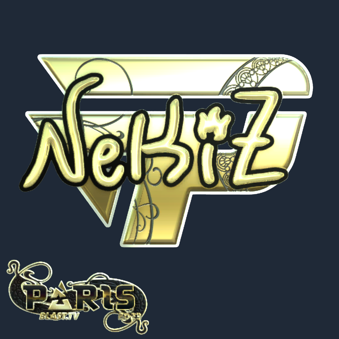 Sticker | NEKiZ (Gold) | Paris 2023 Screenshot