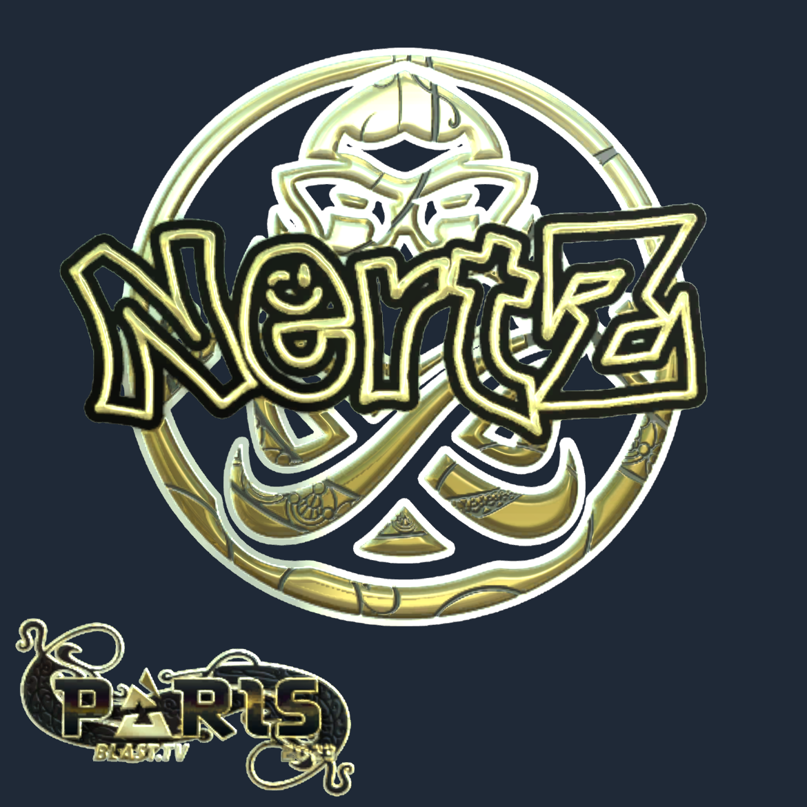 Sticker | NertZ (Gold) | Paris 2023 Screenshot