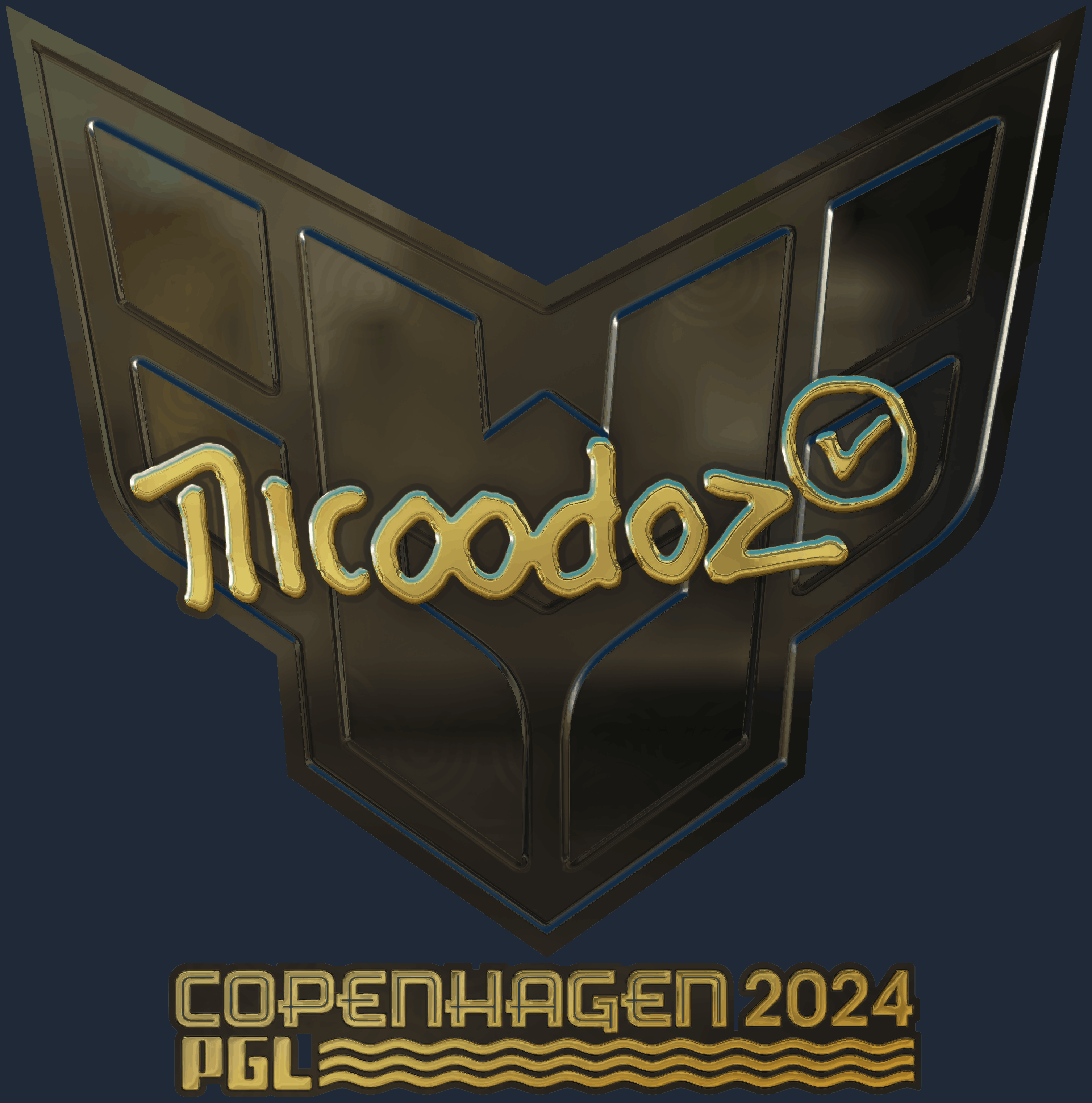 Sticker | nicoodoz (Gold) | Copenhagen 2024 Screenshot