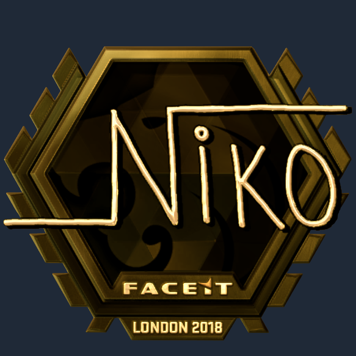 Sticker | niko (Gold)  | London 2018 Screenshot