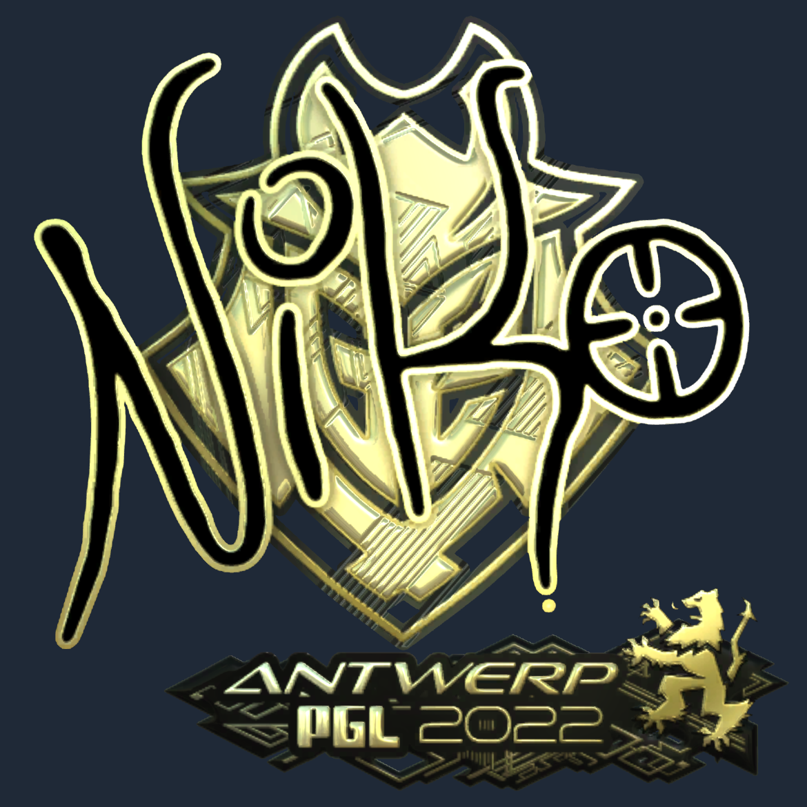Sticker | NiKo (Gold) | Antwerp 2022 Screenshot