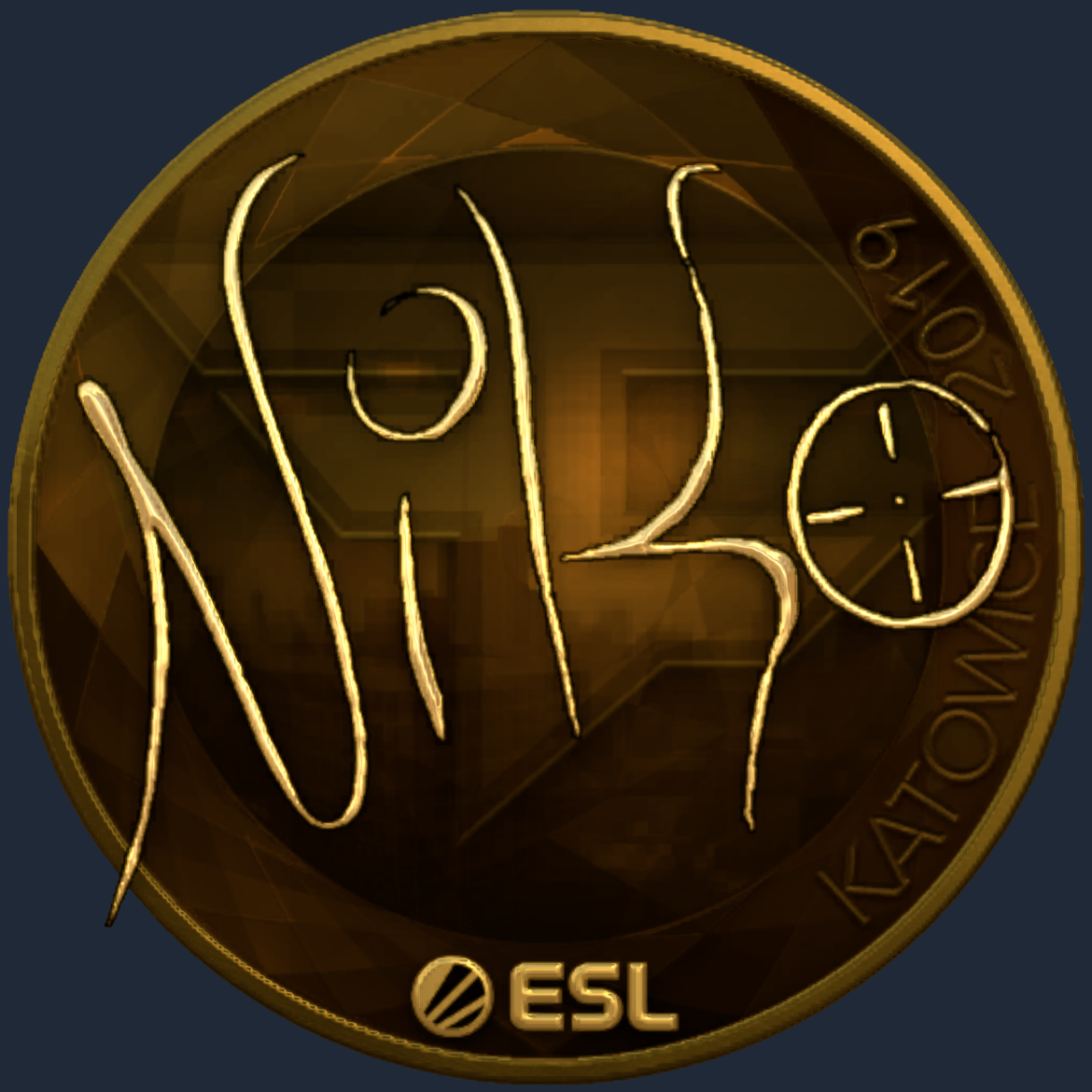 Sticker | NiKo (Gold) | Katowice 2019 Screenshot