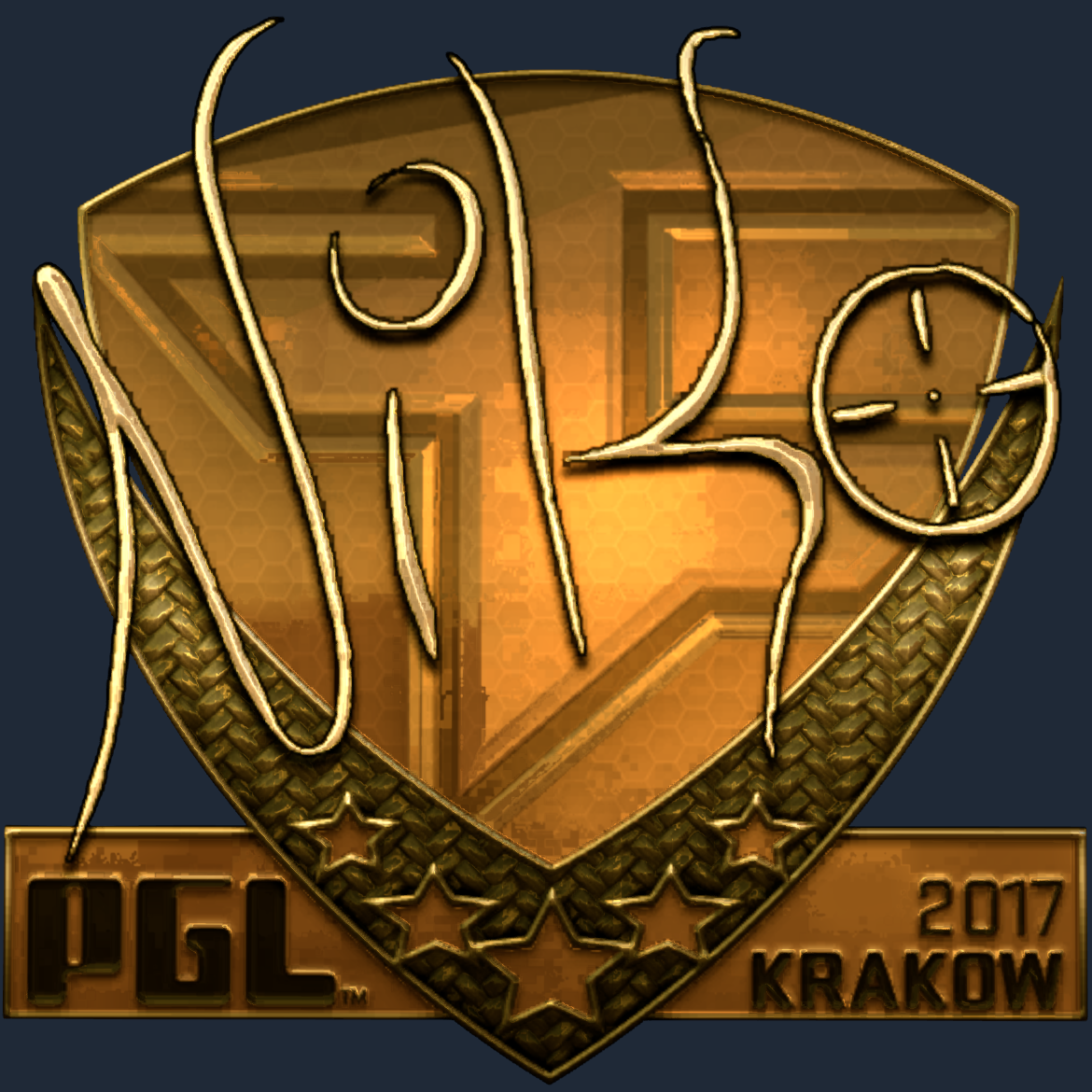 Sticker | NiKo (Gold) | Krakow 2017 Screenshot