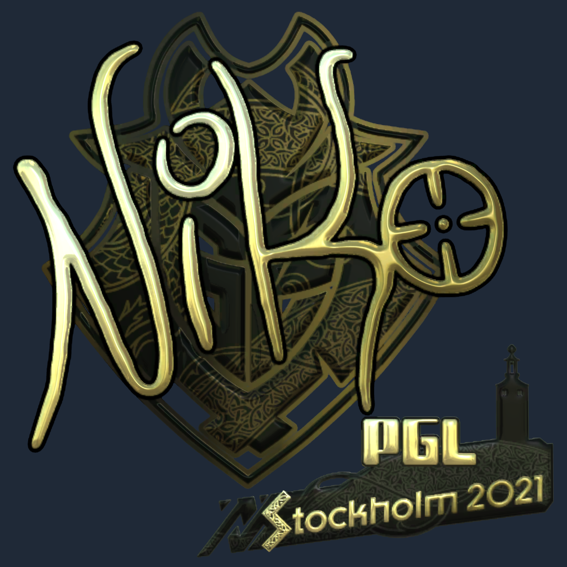 Sticker | NiKo (Gold) | Stockholm 2021 Screenshot