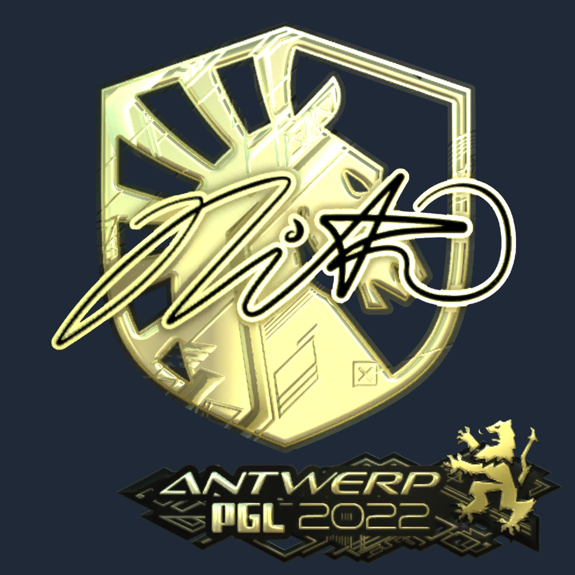 Sticker | nitr0 (Gold) | Antwerp 2022 Screenshot
