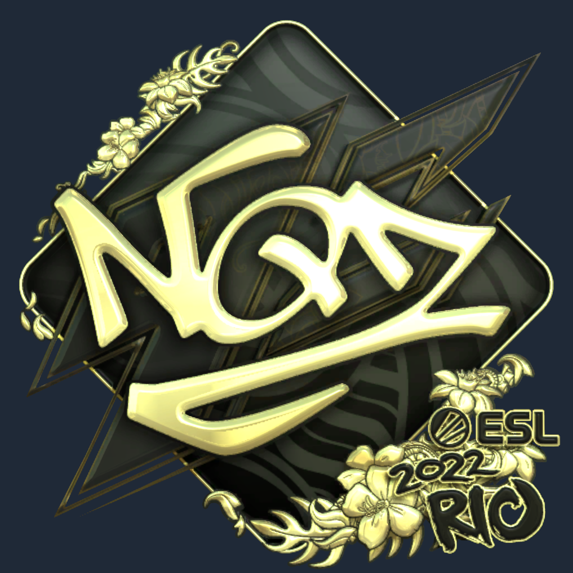 Sticker | NQZ (Gold) | Rio 2022 Screenshot
