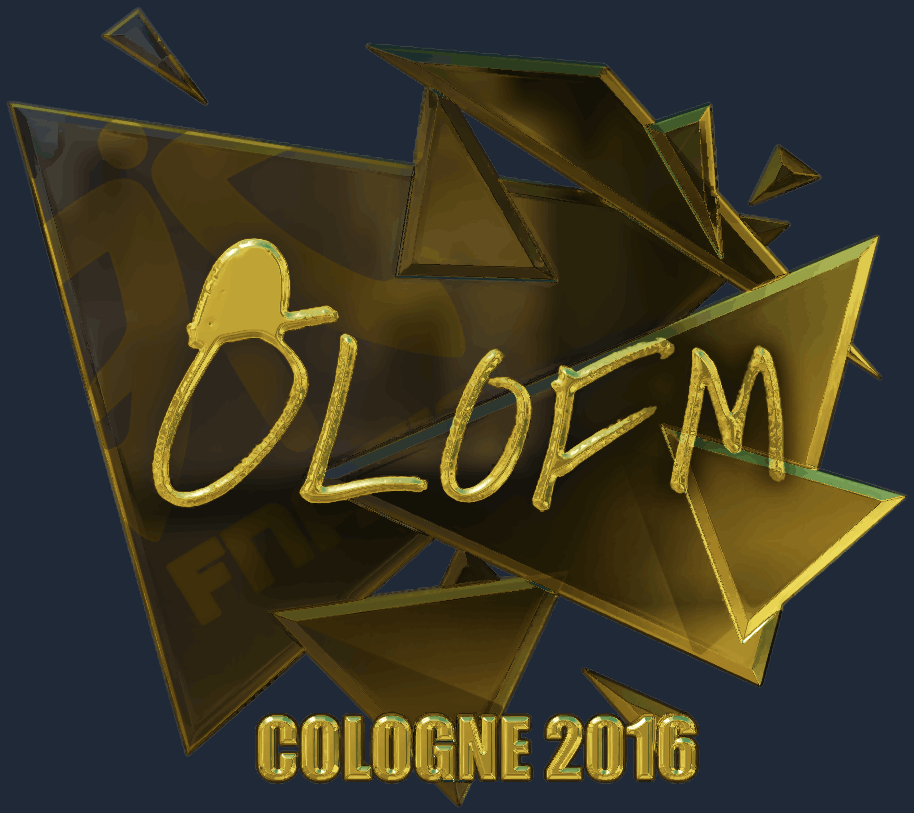 Sticker | olofmeister (Gold) | Cologne 2016 Screenshot